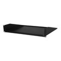 Quest Mfg Single-Sided Non-Vented Cantilever Shelf, 1U, 19" x 12"D, Black ES0319-0212